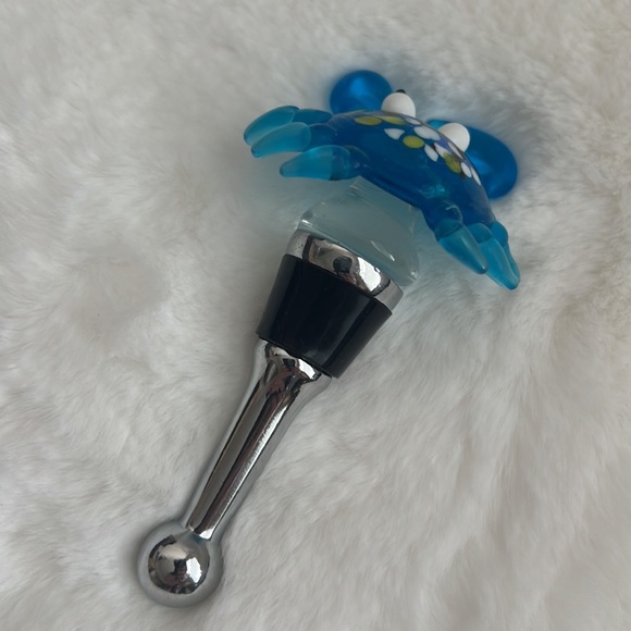 Hand Blown Glass Crab Wine Stopper NEW! - Picture 2 of 7